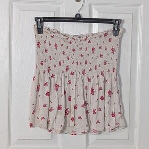 Retro Y2K Floral Smocked Sleeveless Summer Tube Top‎ No Boundaries Size XXXL